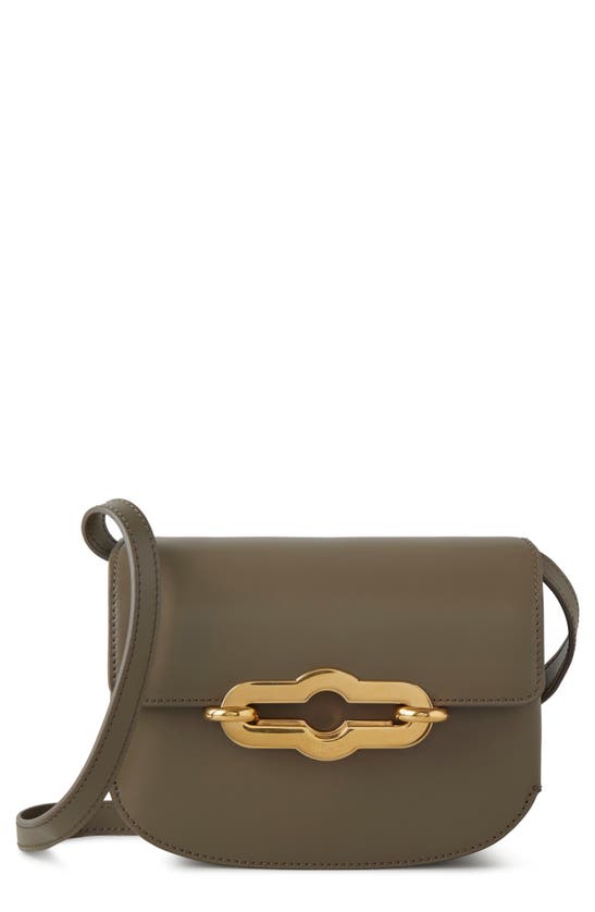 Shop Mulberry Small Pimlico Super Luxe Leather Crossbody Bag In Linen Green