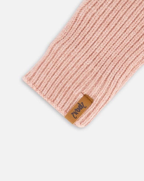 DEUX PAR DEUX DEUX PAR DEUX GIRL'S KNITTED MITTENS DUSTY PINK 