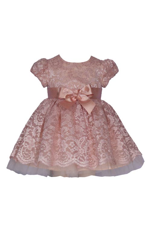 Shop Iris & Ivy Puff Sleeve Lace Party Dress In Blush