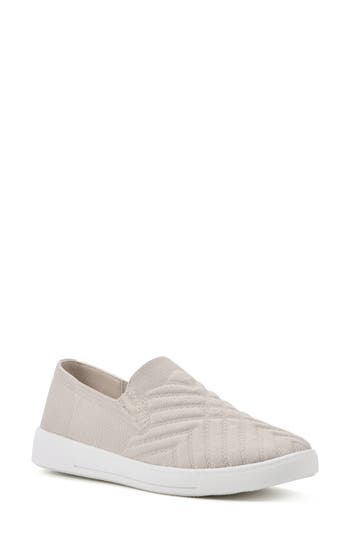White Mountain Footwear Until Knit Slip-on Sneaker In Taupe/fabric