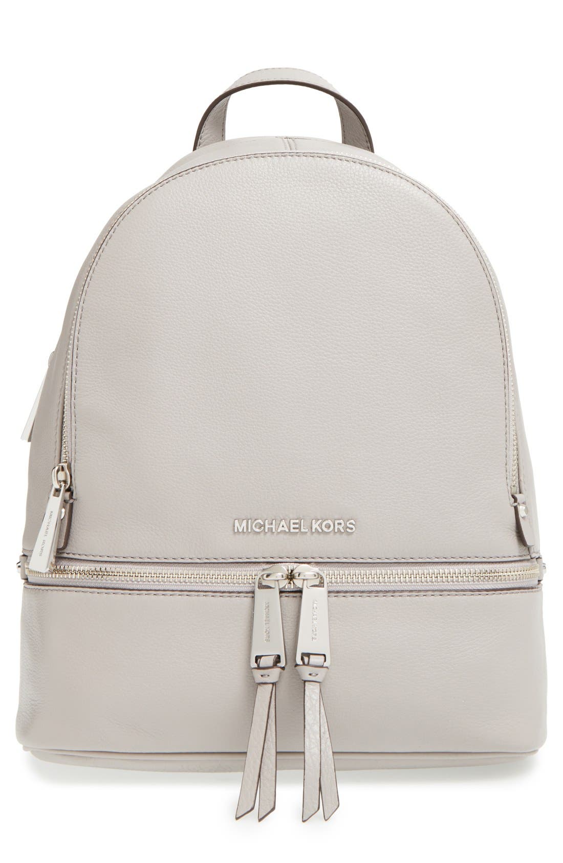 michael kors white backpack purse