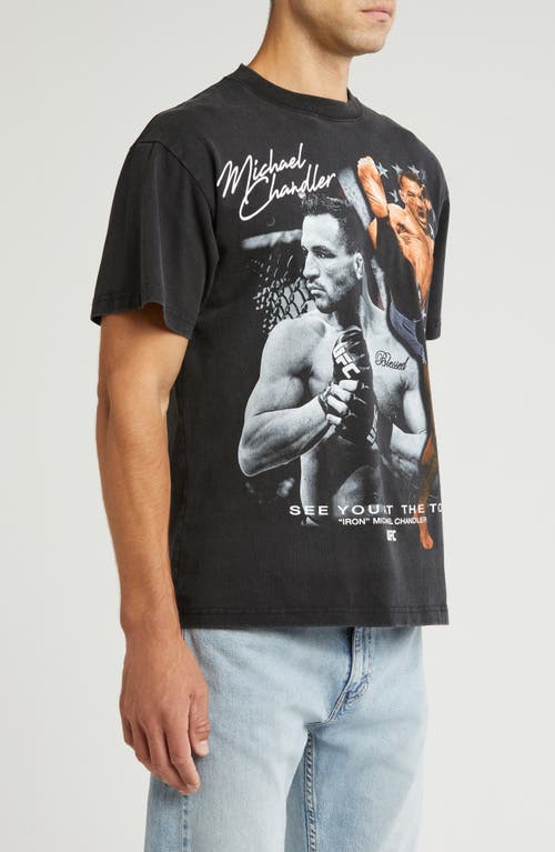 Shop Id Supply Co Ufc Michael Chandler See You At The Top Graphic T-shirt In Washed Black