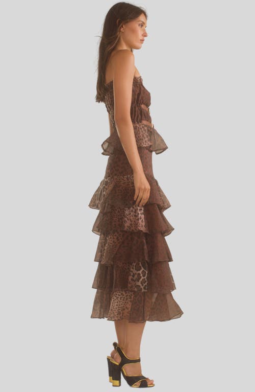 Cynthia Rowley Prim Silk Organza Skirt In Leopard