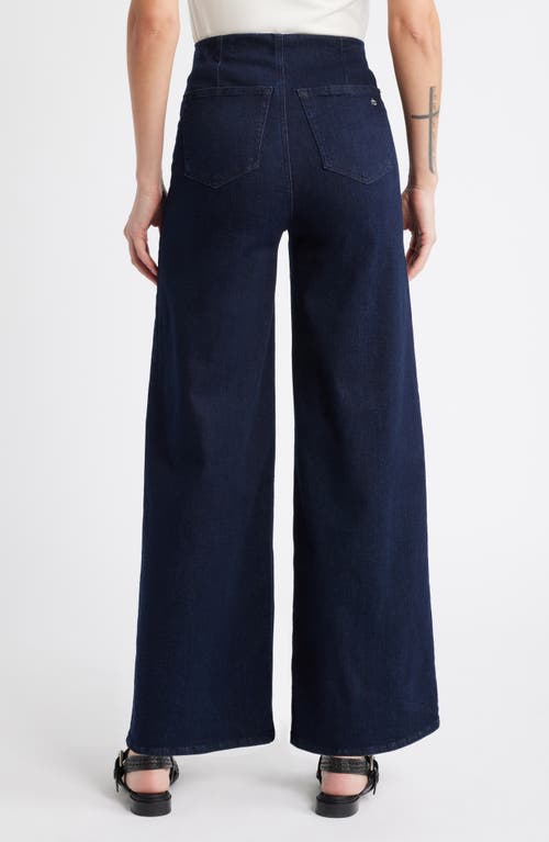 Shop Rag & Bone Sofie Pull-on Wide Leg Jeans In Rinse