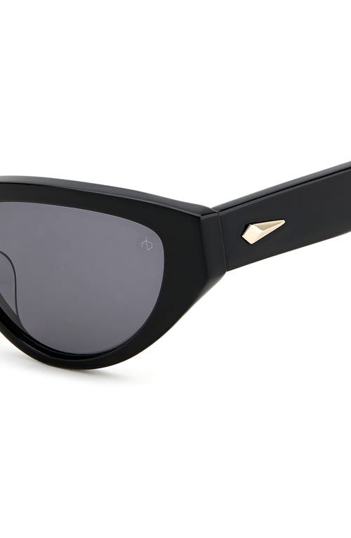 Rag & Bone 54mm Polarized Cat Eye Sunglasses In Black