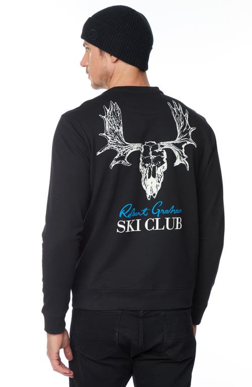 Robert Graham Hit The Slopes Long Sleeve Cotton Graphic T-shirt In Black