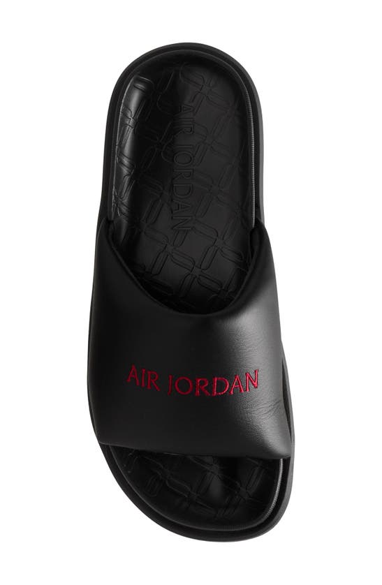 Shop Jordan Sophia Slide Sandal In Black/ Gym Red/ Black