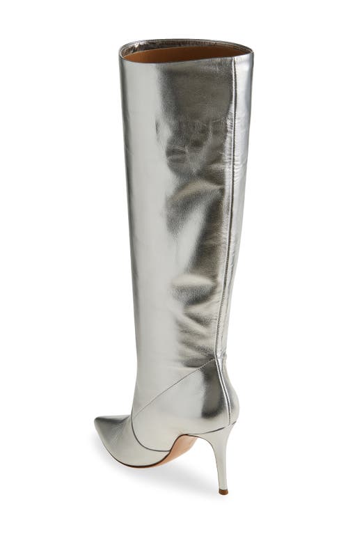 Gianvito Rossi Metallic Tall Boot In Silver