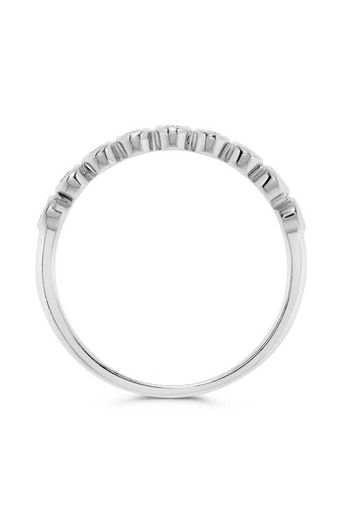 H.j. Namdar Bezel Diamond Stacking Ring In White Gold
