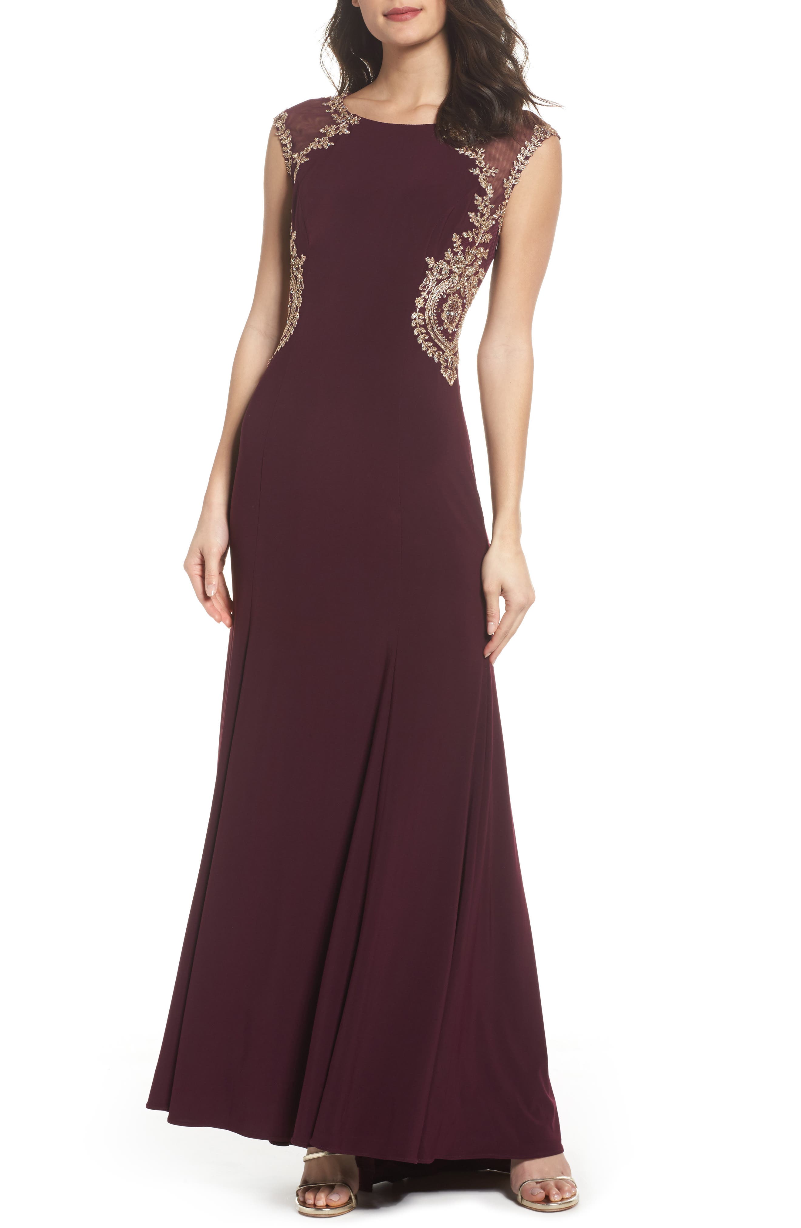 Xscape Embellished Jersey Gown (Regular & Petite) Nordstrom