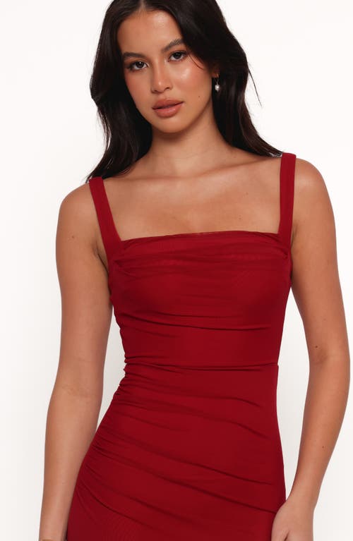 Petal And Pup Petal & Pup Eira Ruched Sleeveless Maxi Dress In Burgundy