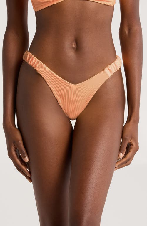 Retro Thong Bikini Bottoms in Mango Rib