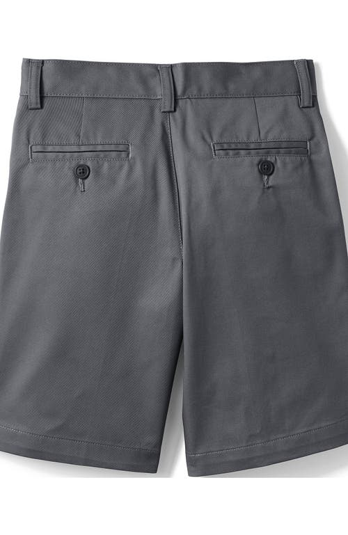 Shop Lands' End School Uniform Boys Plain Front Blend Chino Shorts In Arctic Gray