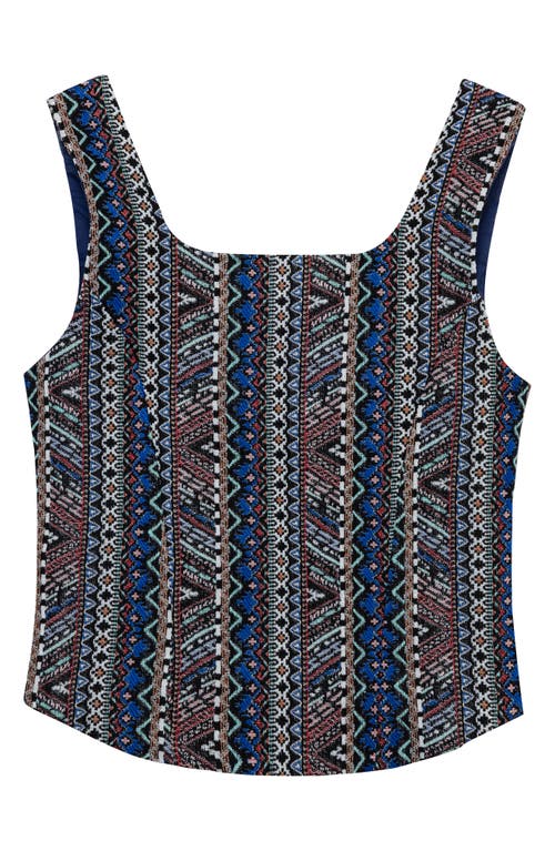 Truce Kids' Jacquard Tank Blue Multi at Nordstrom,