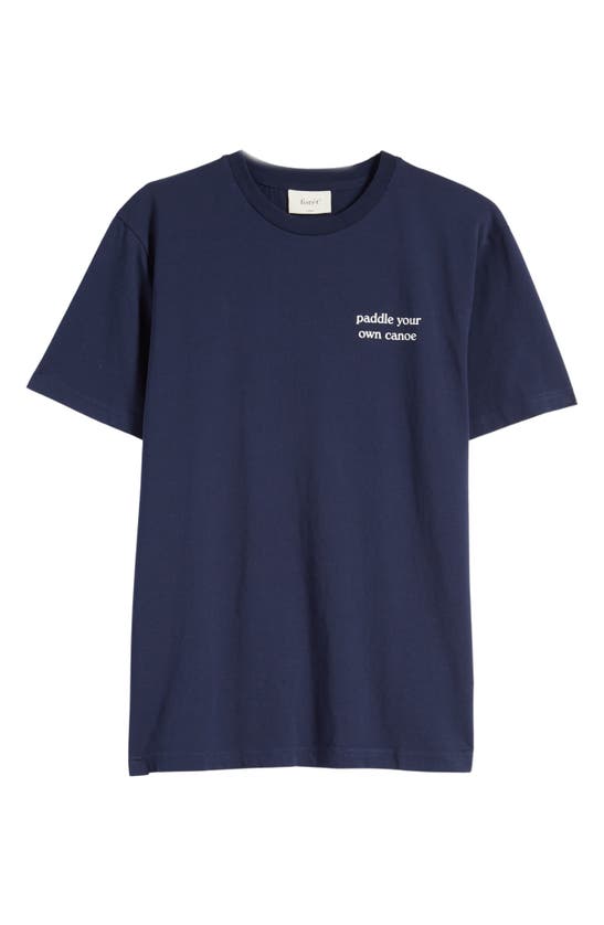 Shop Forét Tip Organic Cotton T-shirt In Navy
