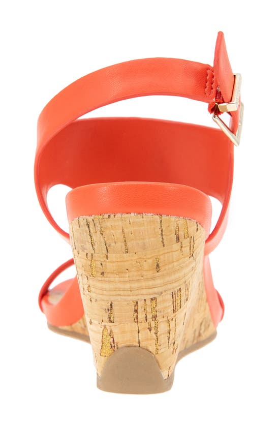 Reaction Kenneth Cole Greatly Platform Wedge Sandal In Tomato