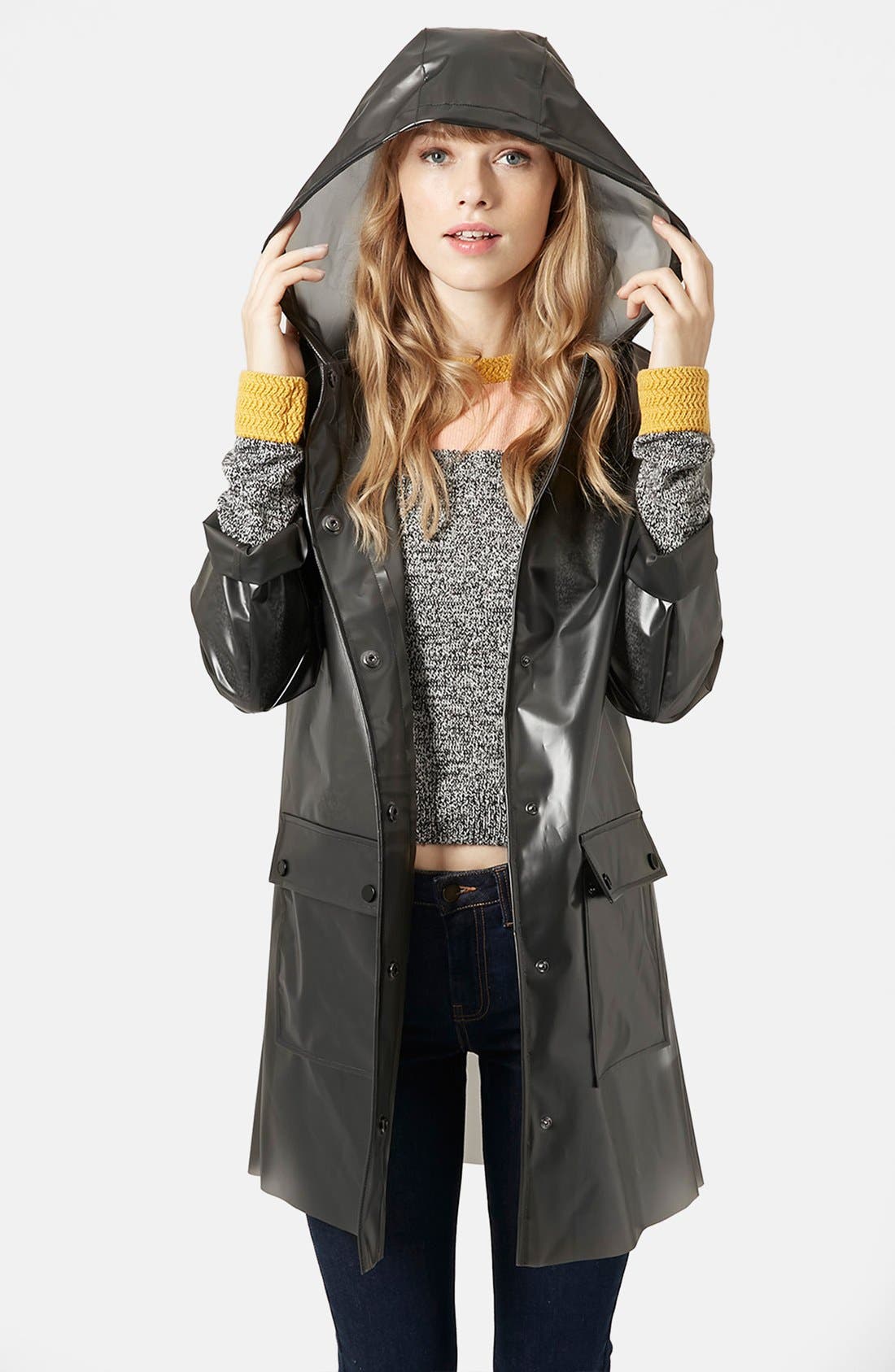 Frosted Plastic Rain Jacket (Brit PopIn) Nordstrom