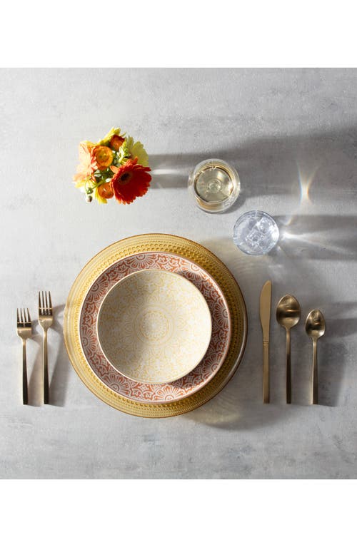 Fortessa Jupiter Set Of 4 Charger Plates In Amber