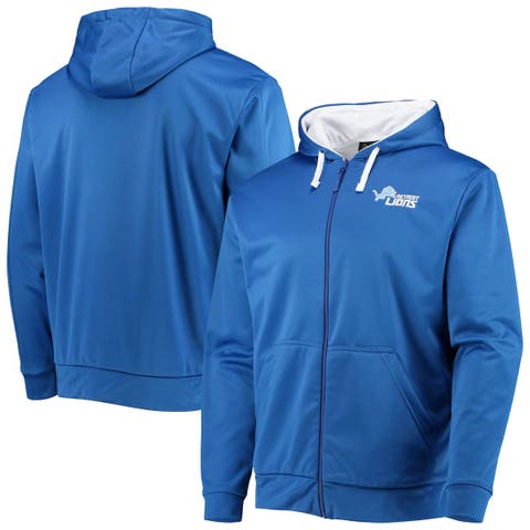 Men's Dunbrooke Blue Detroit Lions Triumph Fleece Full-Zip Jacket