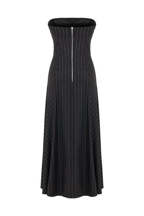 Shop Nocturne Strapless Maxi Dress In Black