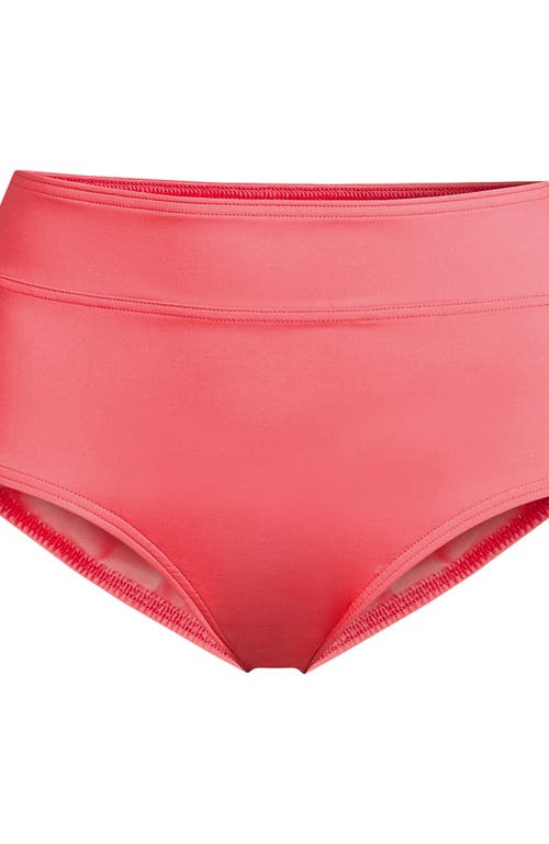 Shop Lands' End Tummy Control High Waisted Bikini Bottoms In Wood Lily