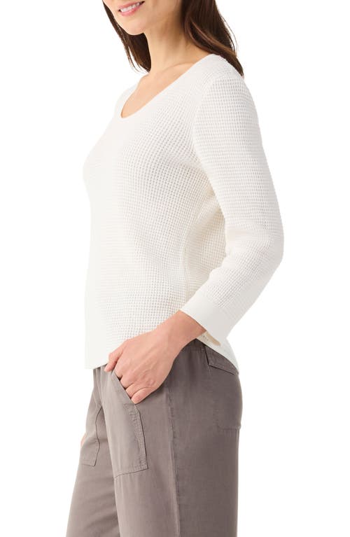 Shop Nic + Zoe Nic+zoe Chill Out Thermal Sweater In Classic Cream