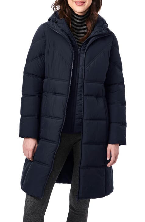 Walker Double Stitch Recycled Polyester Puffer Coat with Removable Bib