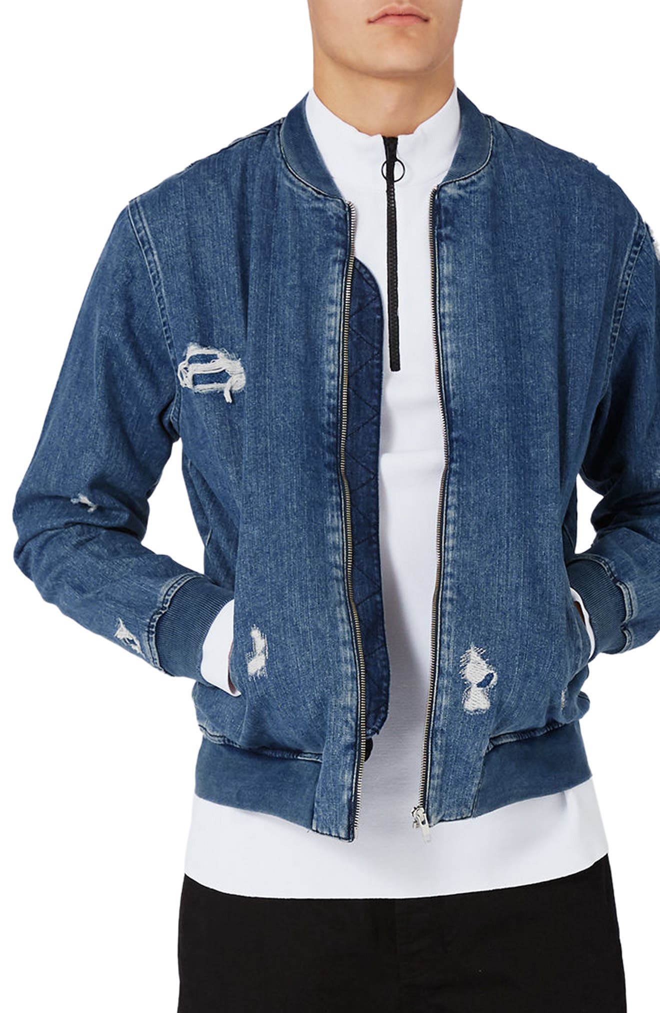 topman distressed denim jacket