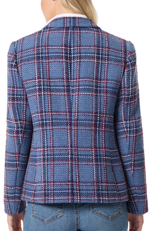 Jones New York Faux Double Breasted Blazer In Bluebell Multi