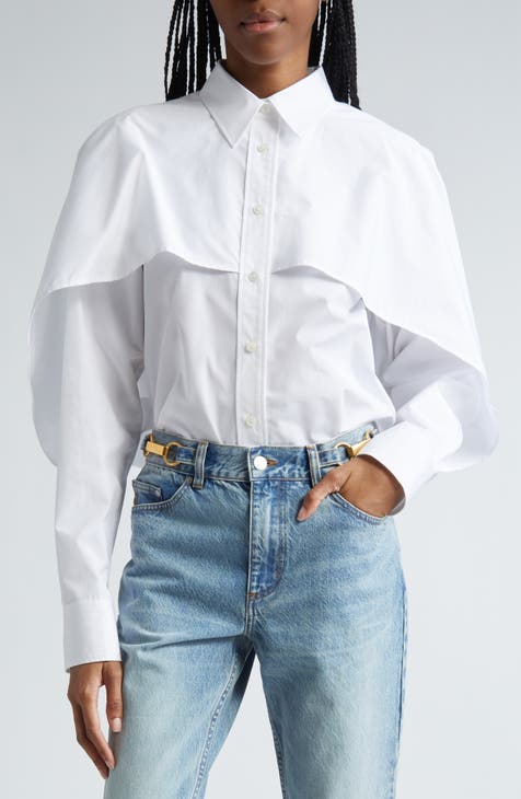 Long Sleeve Cotton Cape Shirt