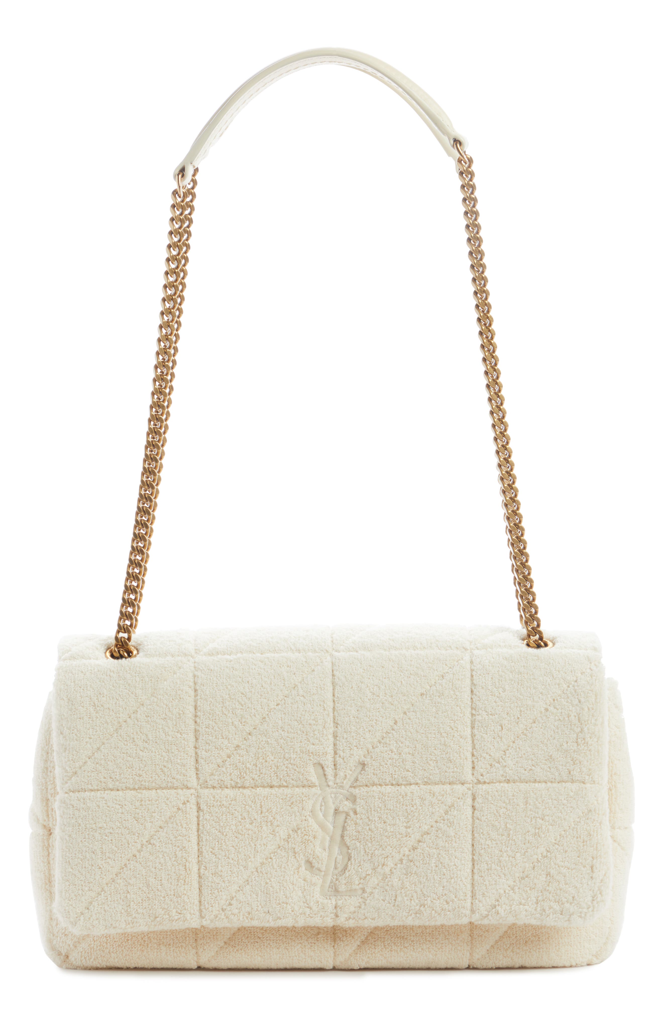 medium jamie quilted bouclé shoulder bag