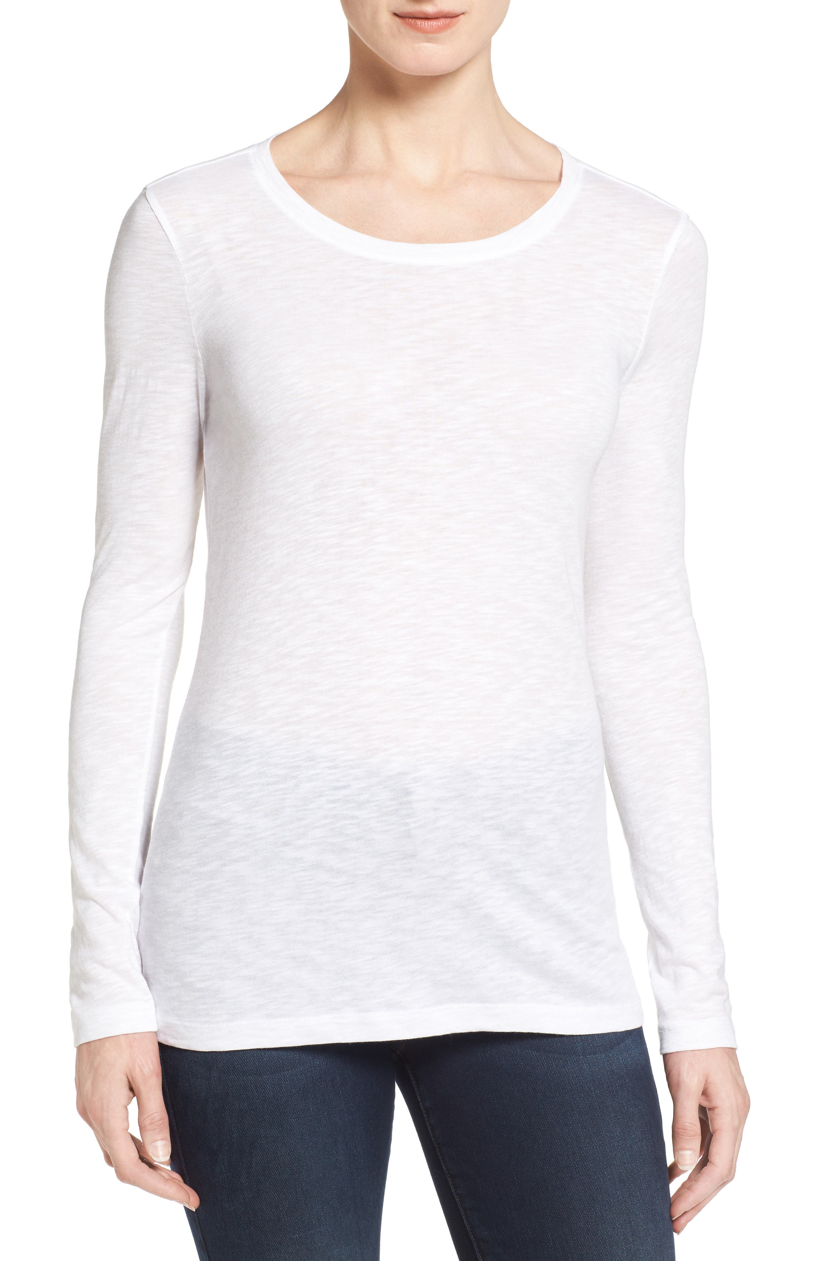 Dion Lee Round Neck Long-sleeved Knitted Top in White Womens Clothing Tops Long-sleeved tops 