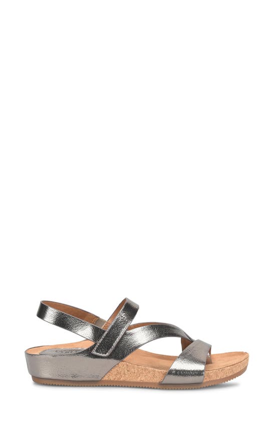 Eurosoft Gianetta Ankle Strap Sandal In Pewter Croco