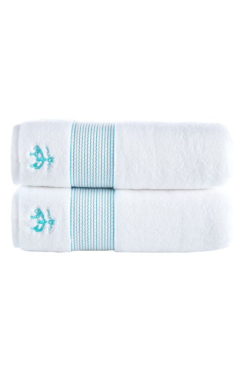 BROOKS BROTHERS BROOKS BROTHERS 2-PIECE ROBE STRIPE TOWEL SET 
