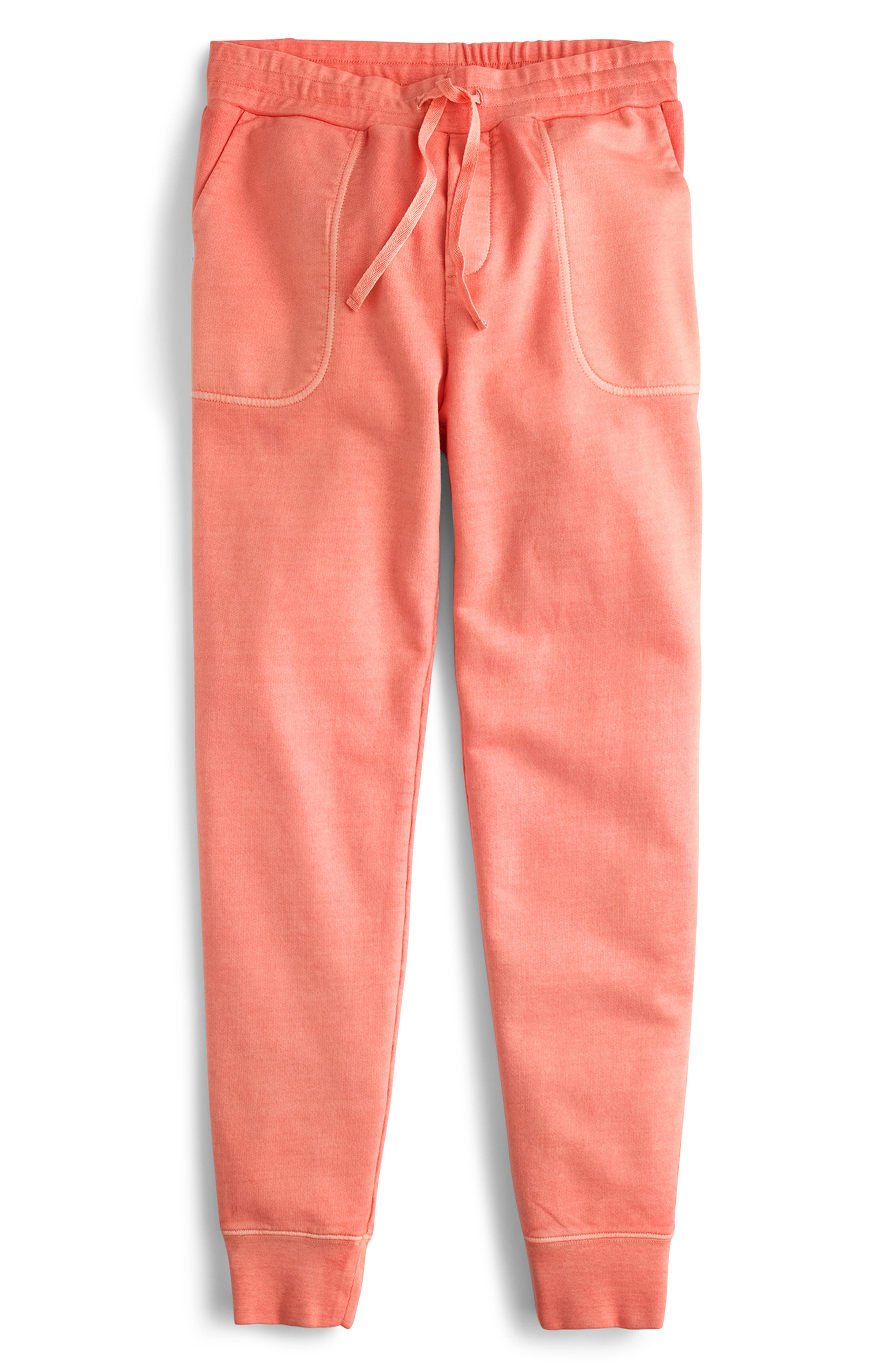 J.crew Garment Dyed Cotton Sweatpants, Pink