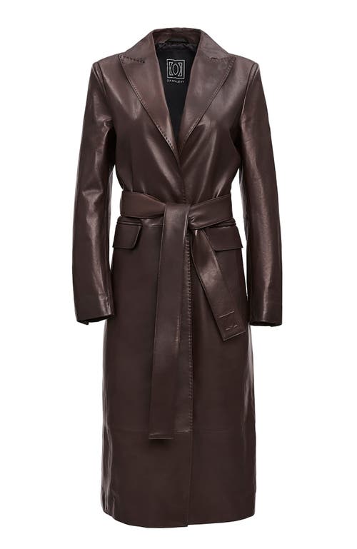 Shop Dawn Levy Ophelia Coat In Chocolate