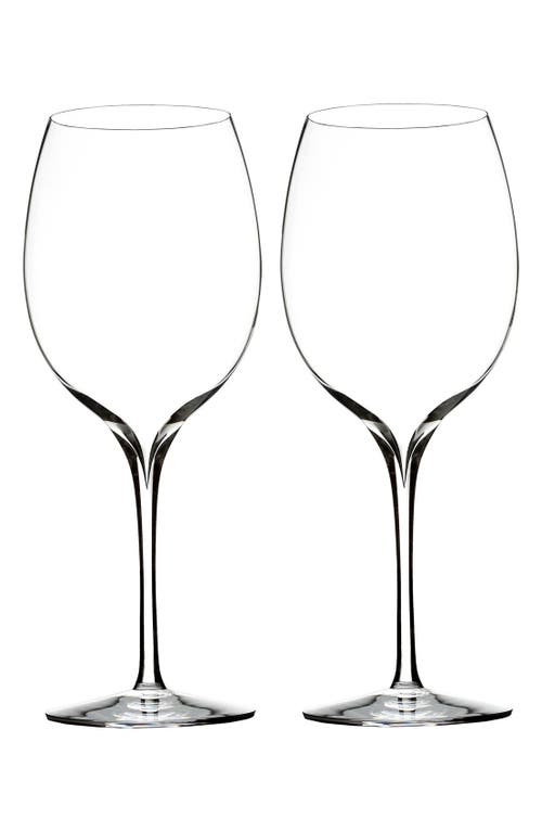 Waterford Elegance Set Of 2 Fine Crystal Cabernet Sauvignon Glasses In Clear