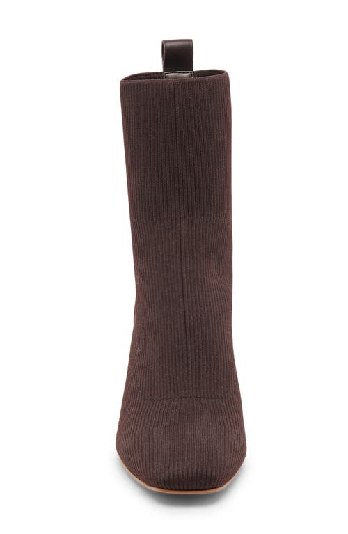 Shop Dolce Vita Glamor Knit Bootie In Dk Brown Knit