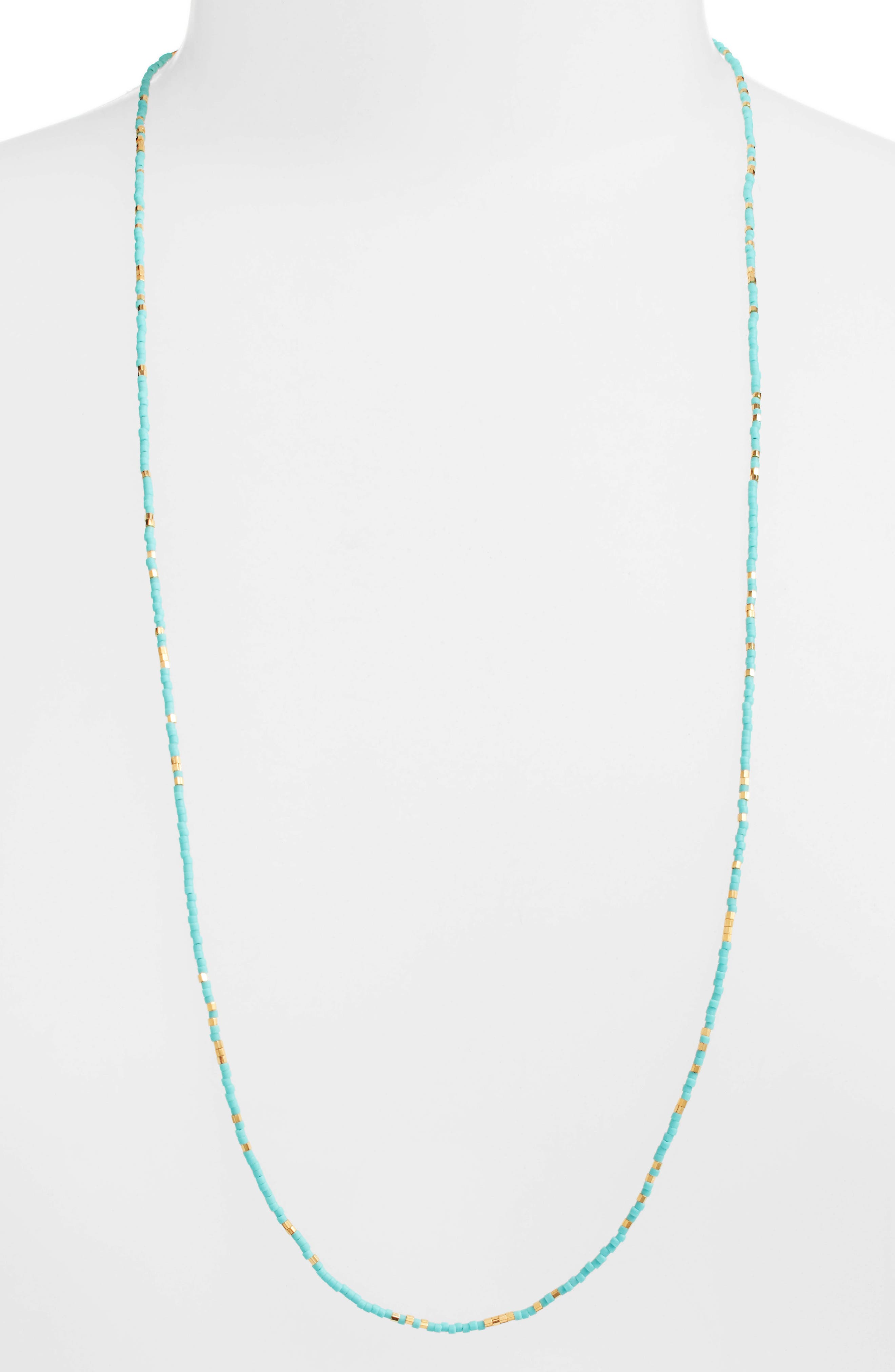 Chan Luu Womens Turquoise Statement Necklace