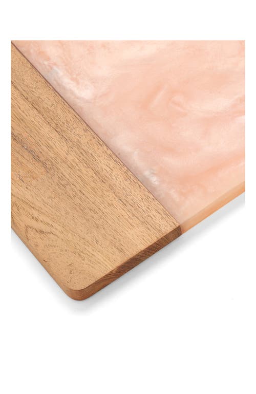 Tiramisu Ivory Resin & Wood Cheese Board In Pink