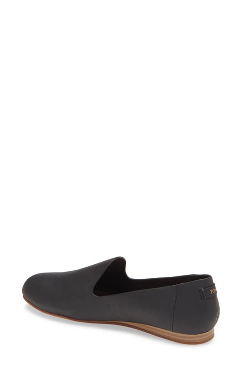 Shop Toms Darcy Flat Loafer In Black Veg Tan Leather