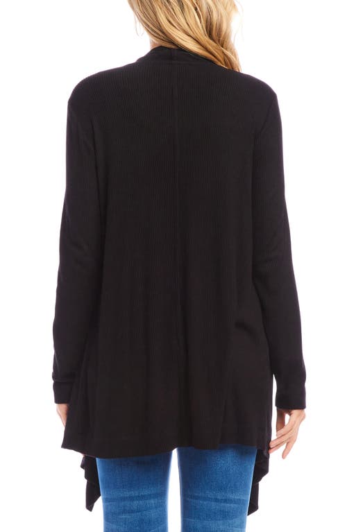 KAREN KANE KAREN KANE DRAPE COLLAR RIB LONGLINE CARDIGAN 