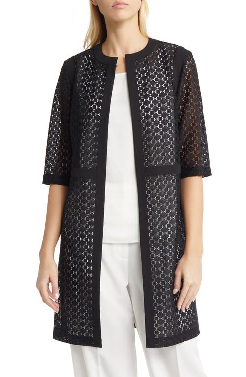 Misook Elbow Sleeve Jacket Black at Nordstrom,