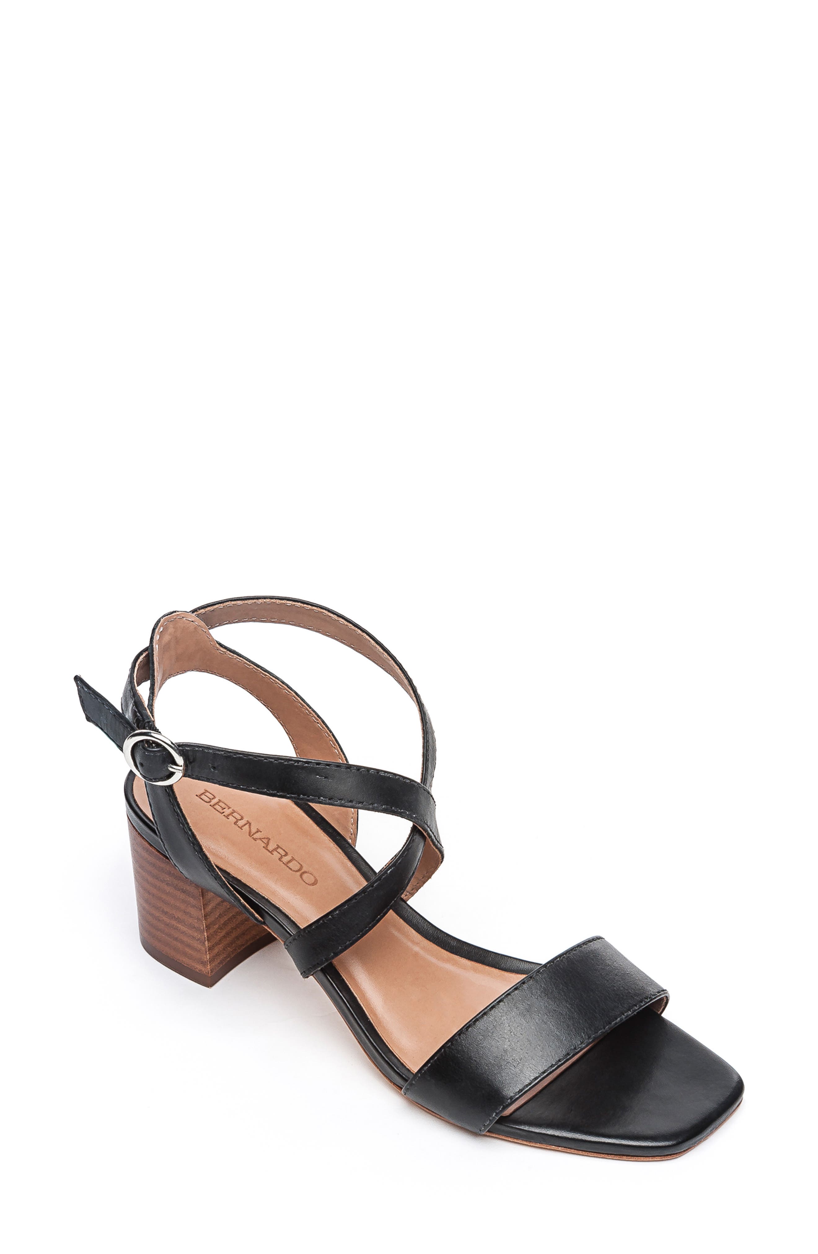 Bernardo Brielle Block Heel Sandal, Black
