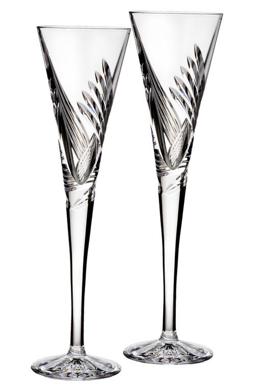 Waterford 'Wishes Beginnings' Lead Crystal Toasting Flutes in Clear at Nordstrom