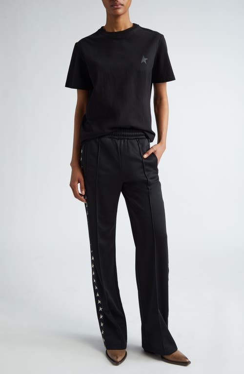 Golden Goose Star Collection Wide-leg Track Pants In Black/white