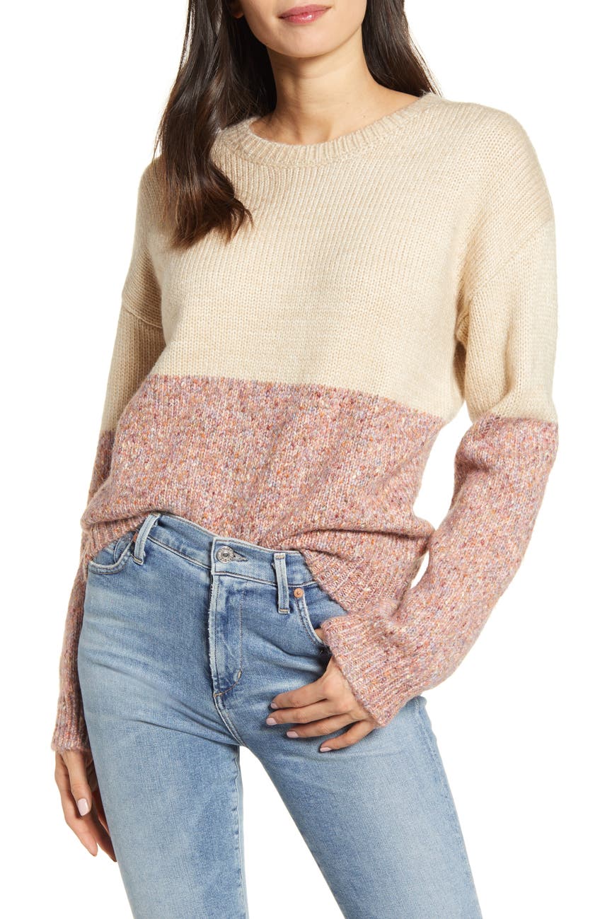 cupcakes and cashmere | Caramel Colorblock Sweater | Nordstrom Rack