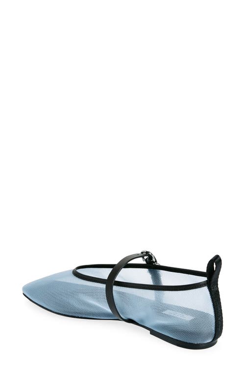 Rag & Bone Spire Mesh Mary Jane Ballerina Flats In Ice Blue