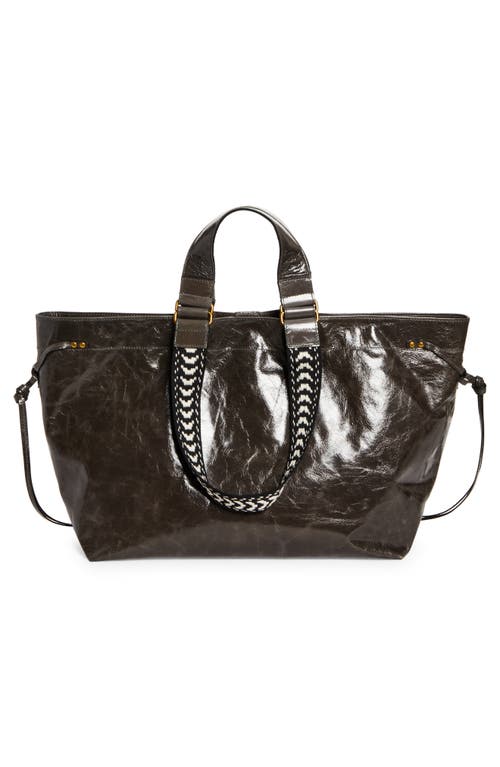Isabel Marant Wardy Xo Capsule Leather Shopper Tote In Anthracite