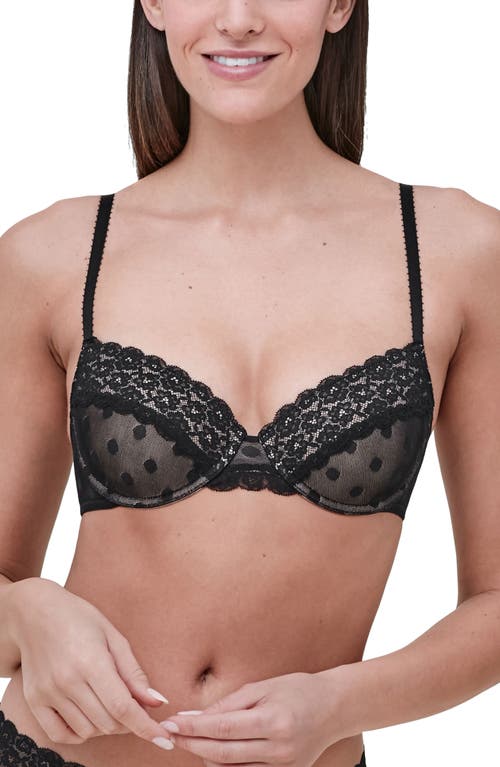 Shop Skarlett Blue Dare T-shirt Bra In Black/nylon